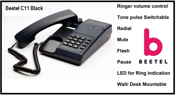 Beetel C-11 Landline Basic Phone (Black)